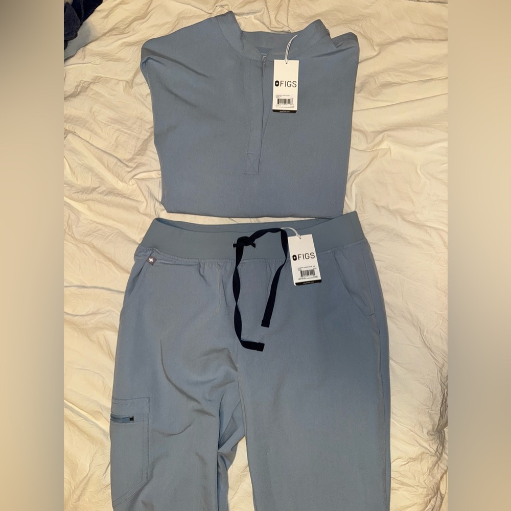 Figs Slate Blue Scrub Pants
